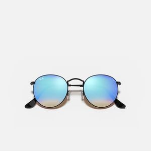 Ray Ban sunglasses round flash lenses gradient